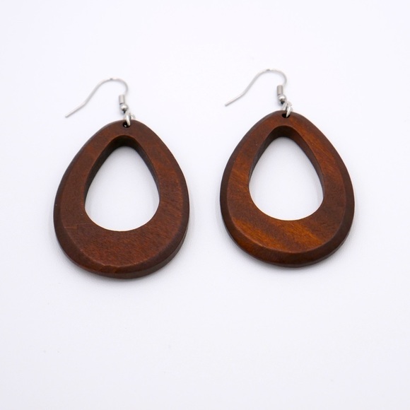 ๐ชท Boho Handcrafted Wood Earrings ๐ชท - Picture 1 of 2